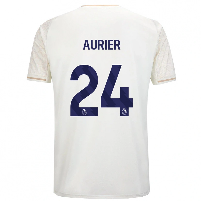 Danxen Kinder Serge Aurier #24 Creme Weiß Schwarz Auswärtstrikot Trikot 2025/26 T-Shirt