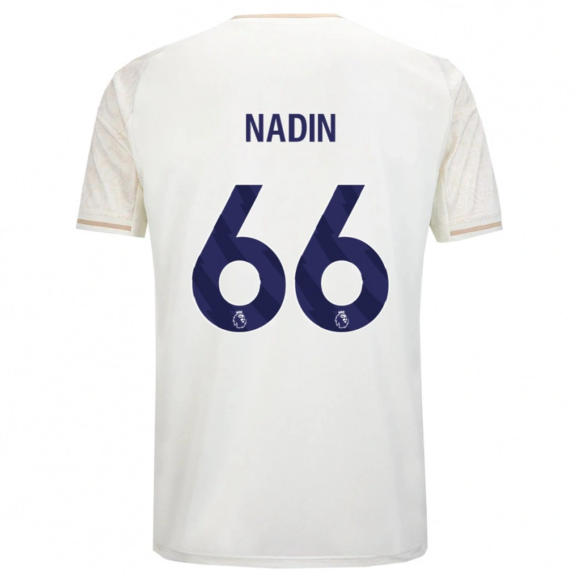 Danxen Kinder Jack Nadin #66 Creme Weiß Schwarz Auswärtstrikot Trikot 2025/26 T-Shirt