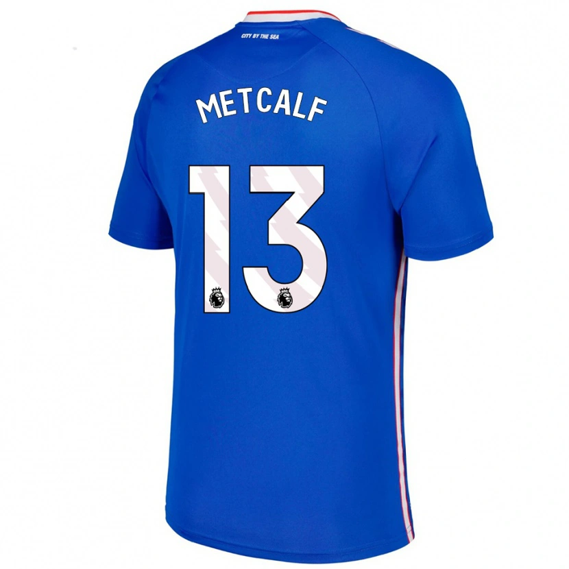 Danxen Kinder Ben Metcalf #13 Blau Weiß Auswärtstrikot Trikot 2025/26 T-Shirt