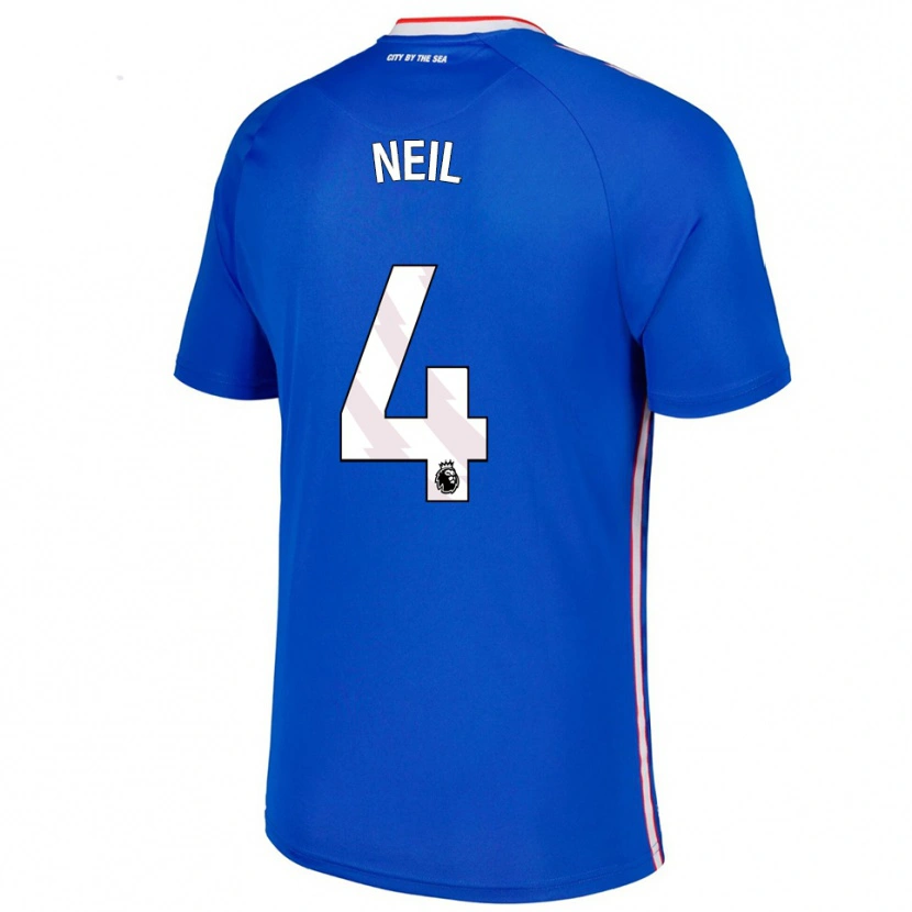 Danxen Kinder Dan Neil #4 Blau Weiß Auswärtstrikot Trikot 2025/26 T-Shirt