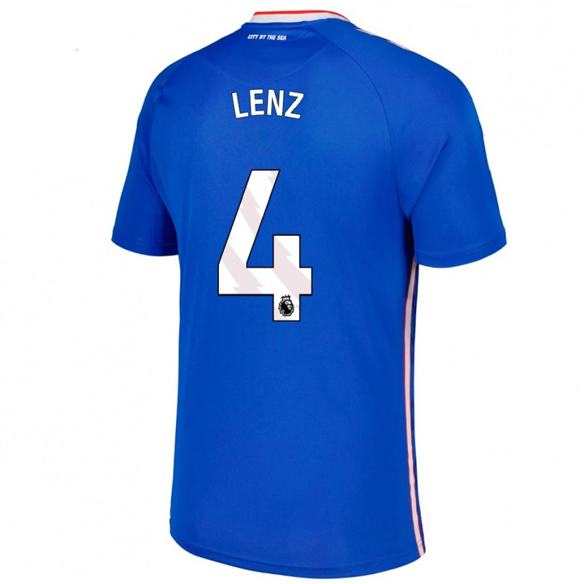 Danxen Kinder Elias Lenz #4 Blau Weiß Auswärtstrikot Trikot 2025/26 T-Shirt