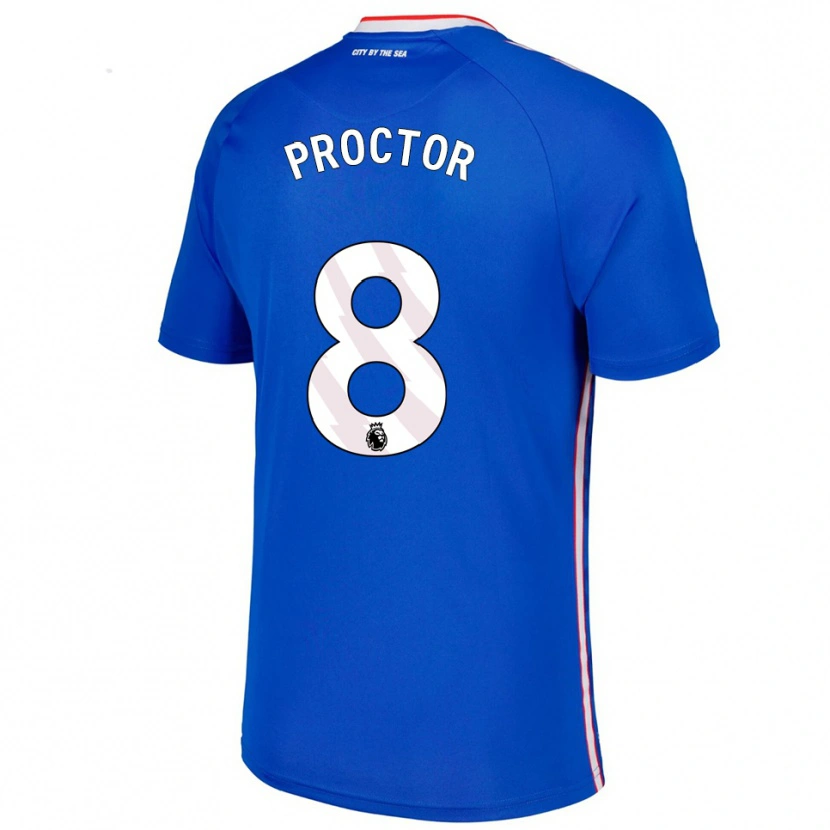 Danxen Kinder Tom Proctor #8 Blau Weiß Auswärtstrikot Trikot 2025/26 T-Shirt