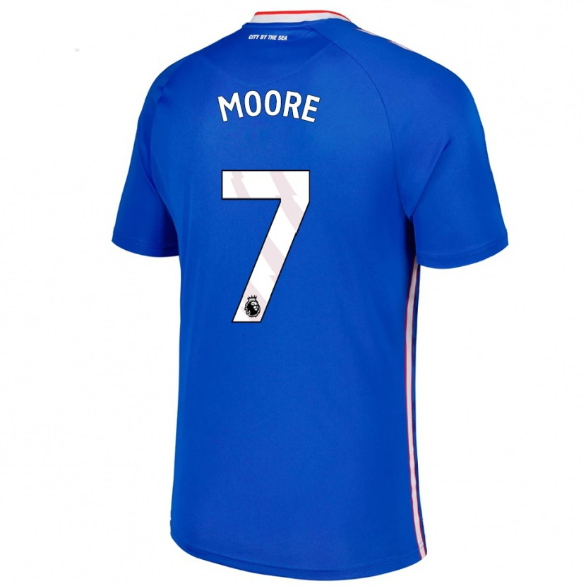 Danxen Kinder Ethan Moore #7 Blau Weiß Auswärtstrikot Trikot 2025/26 T-Shirt