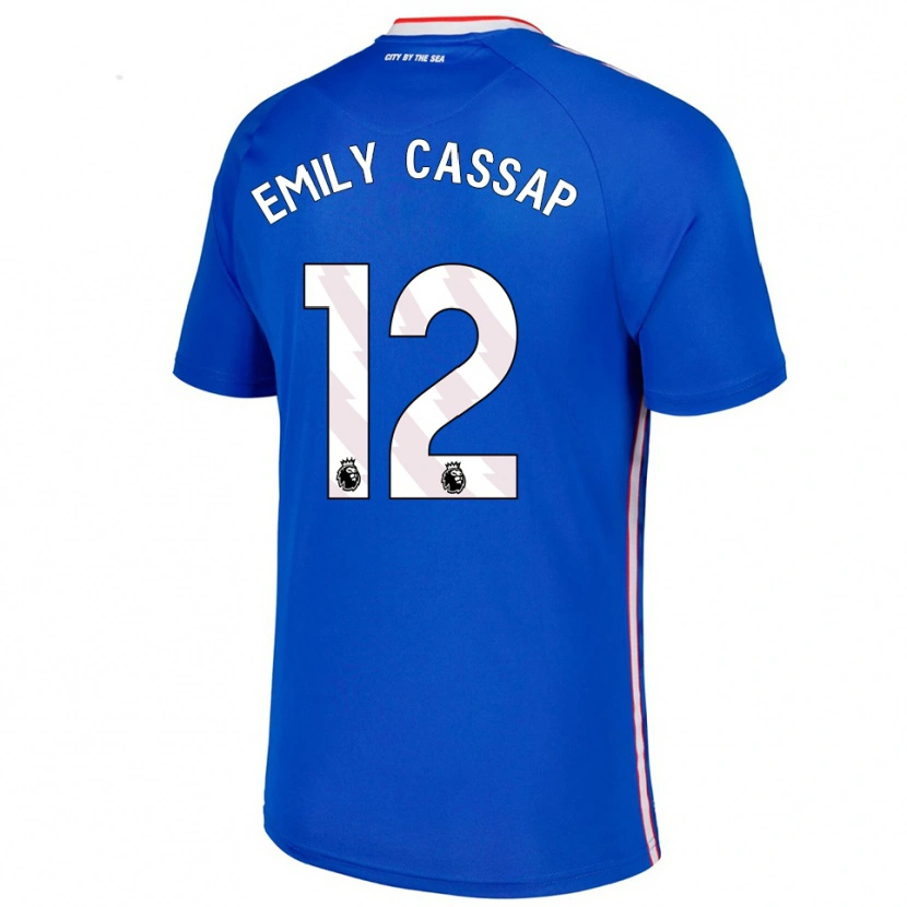Danxen Kinder Emily Cassap #12 Blau Weiß Auswärtstrikot Trikot 2025/26 T-Shirt