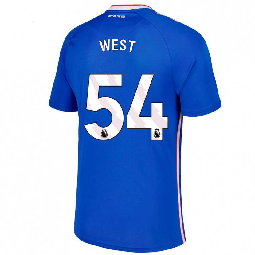 Danxen Kinder Ella West #54 Blau Weiß Auswärtstrikot Trikot 2025/26 T-Shirt