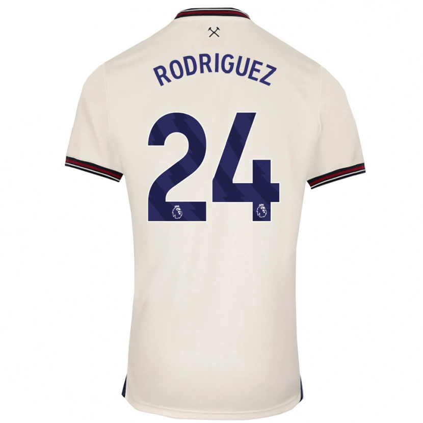 Danxen Kinder Guido Rodríguez #24 Creme Weiß Auswärtstrikot Trikot 2025/26 T-Shirt