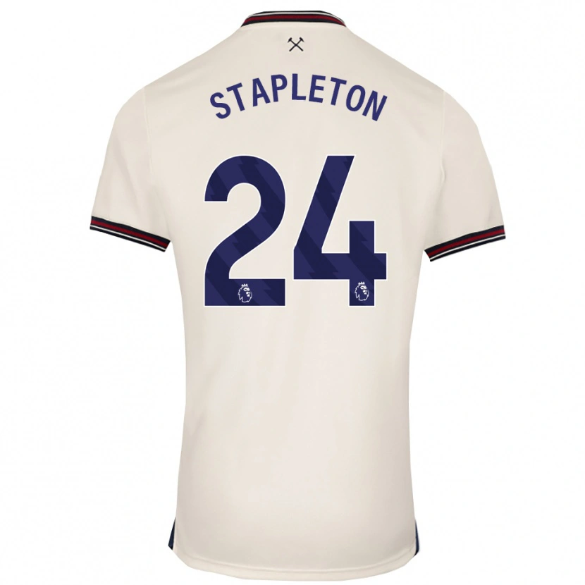 Danxen Kinder Jessie Stapleton #24 Creme Weiß Auswärtstrikot Trikot 2025/26 T-Shirt