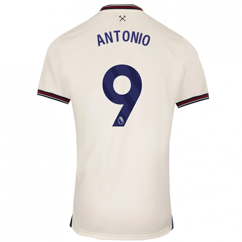 Danxen Kinder Michail Antonio #9 Creme Weiß Auswärtstrikot Trikot 2025/26 T-Shirt