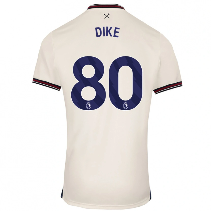 Danxen Kinder Andre Dike #80 Creme Weiß Auswärtstrikot Trikot 2025/26 T-Shirt