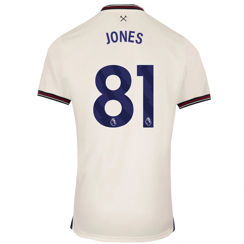 Danxen Kinder Liam Jones #81 Creme Weiß Auswärtstrikot Trikot 2025/26 T-Shirt