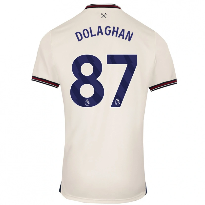 Danxen Kinder Brad Dolaghan #87 Creme Weiß Auswärtstrikot Trikot 2025/26 T-Shirt