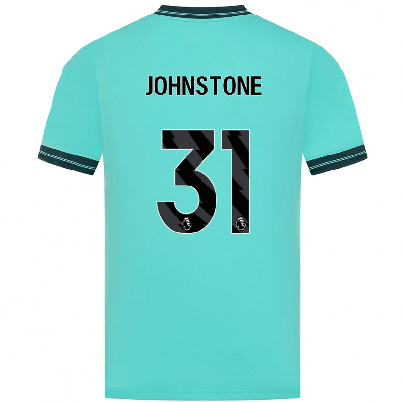 Danxen Kinder Sam Johnstone #31 Himmelblau Grün Auswärtstrikot Trikot 2025/26 T-Shirt