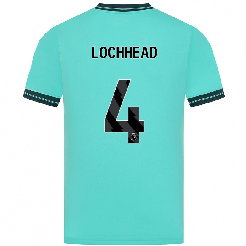 Danxen Kinder Sebastian Lochhead #4 Himmelblau Grün Auswärtstrikot Trikot 2025/26 T-Shirt