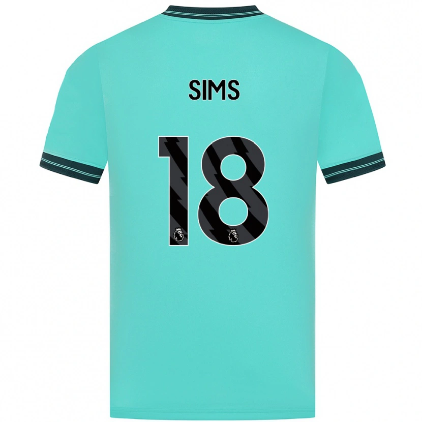 Danxen Kinder Amy Sims #18 Himmelblau Grün Auswärtstrikot Trikot 2025/26 T-Shirt