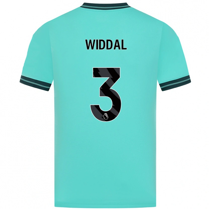 Danxen Kinder Natalie Widdal #3 Himmelblau Grün Auswärtstrikot Trikot 2025/26 T-Shirt