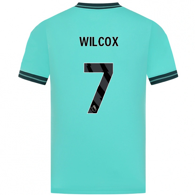 Danxen Kinder Jake Wilcox #7 Himmelblau Grün Auswärtstrikot Trikot 2025/26 T-Shirt