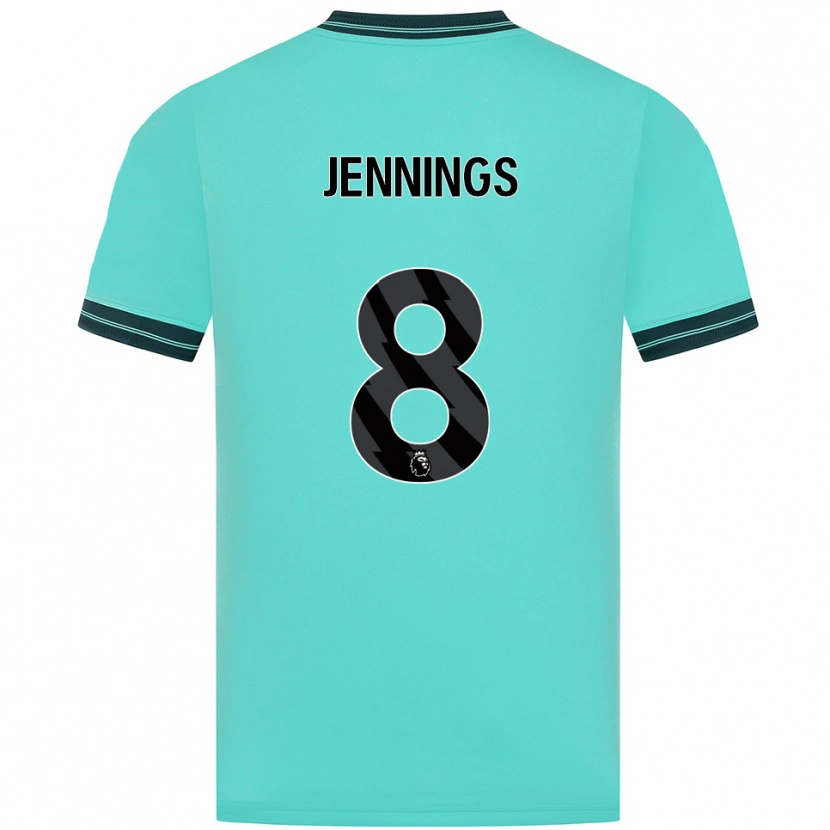 Danxen Kinder Shannie Jennings #8 Himmelblau Grün Auswärtstrikot Trikot 2025/26 T-Shirt