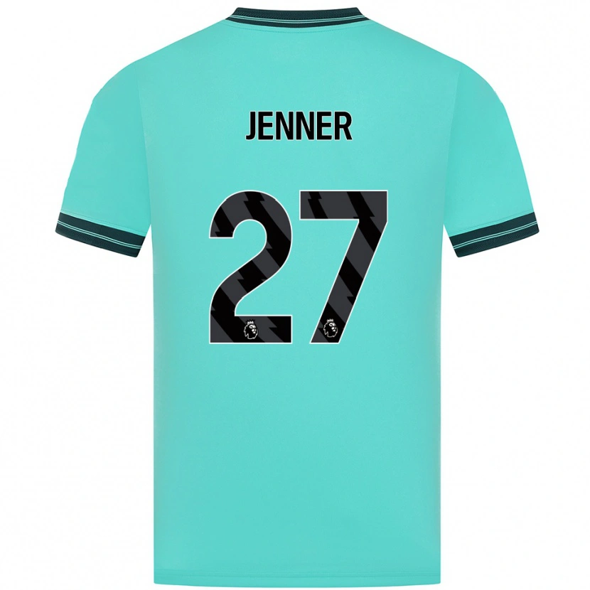 Danxen Kinder Abbi Jenner #27 Himmelblau Grün Auswärtstrikot Trikot 2025/26 T-Shirt