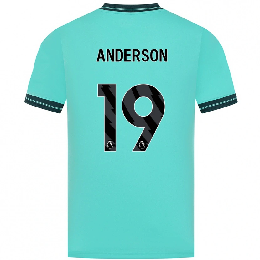 Danxen Kinder Becky Anderson #19 Himmelblau Grün Auswärtstrikot Trikot 2025/26 T-Shirt
