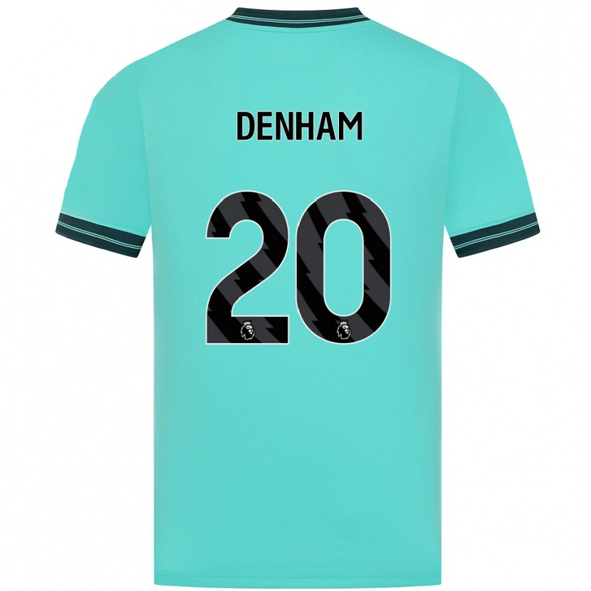 Danxen Kinder Ania Denham #20 Himmelblau Grün Auswärtstrikot Trikot 2025/26 T-Shirt