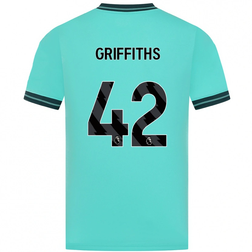 Danxen Kinder Harvey Griffiths #42 Himmelblau Grün Auswärtstrikot Trikot 2025/26 T-Shirt