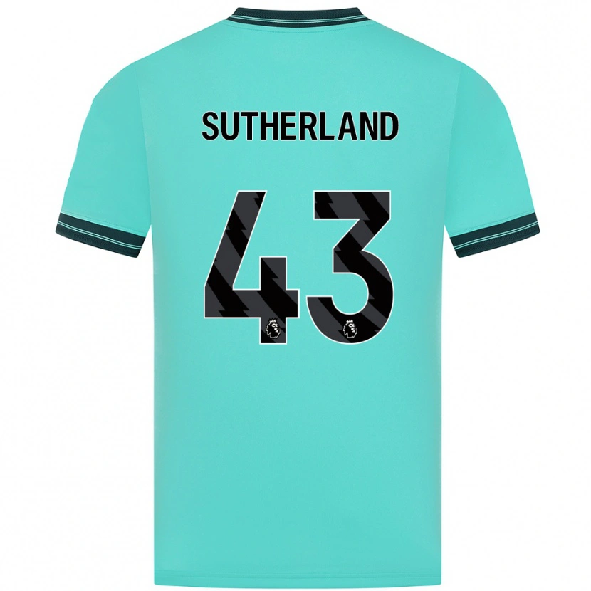 Danxen Kinder Ethan Sutherland #43 Himmelblau Grün Auswärtstrikot Trikot 2025/26 T-Shirt