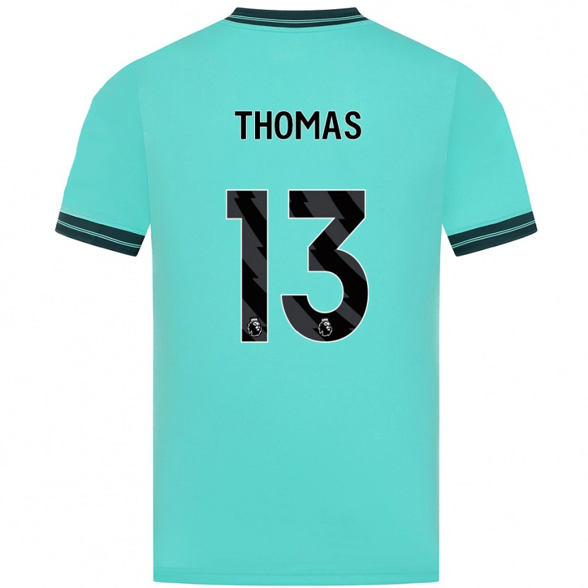 Danxen Kinder Bec Thomas #13 Himmelblau Grün Auswärtstrikot Trikot 2025/26 T-Shirt