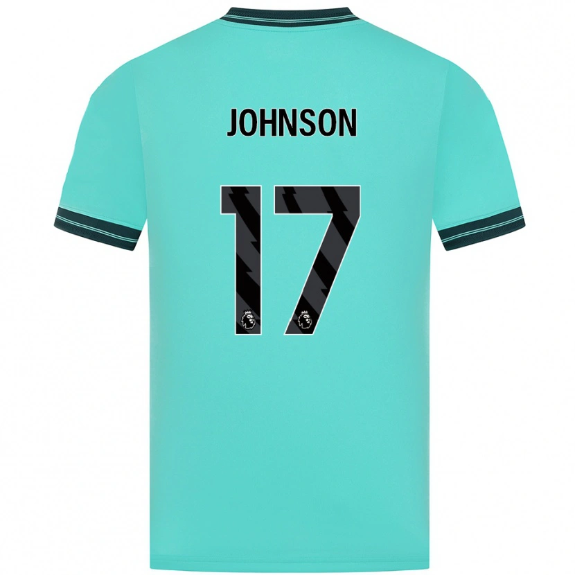 Danxen Kinder Katie Johnson #17 Himmelblau Grün Auswärtstrikot Trikot 2025/26 T-Shirt