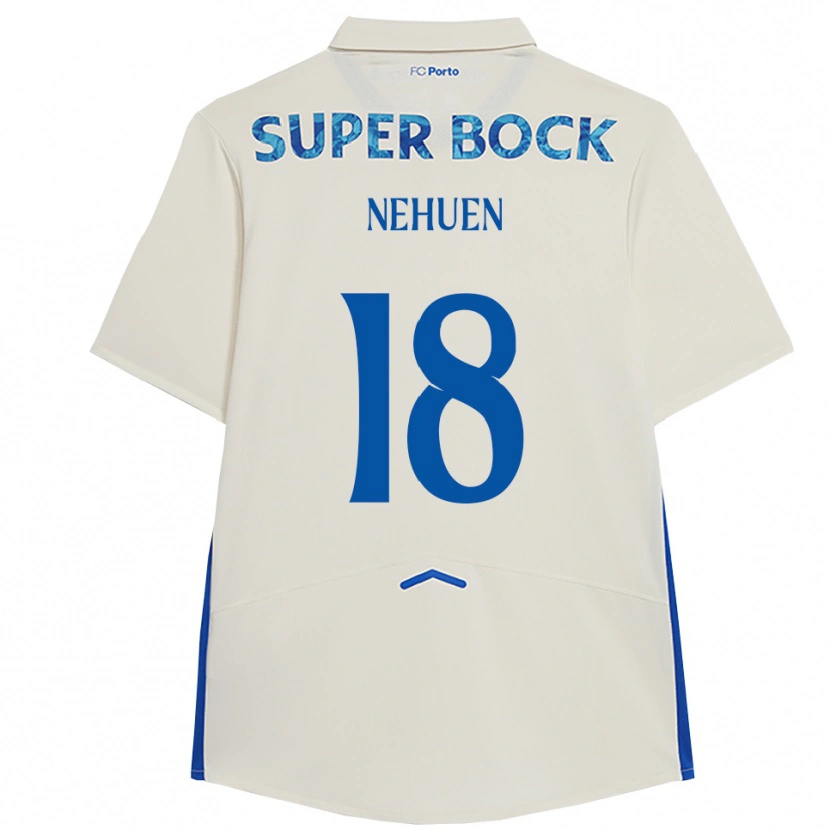 Danxen Kinder Nehuén Pérez #18 Weiß Blau Ausweichtrikot Trikot 2025/26 T-Shirt