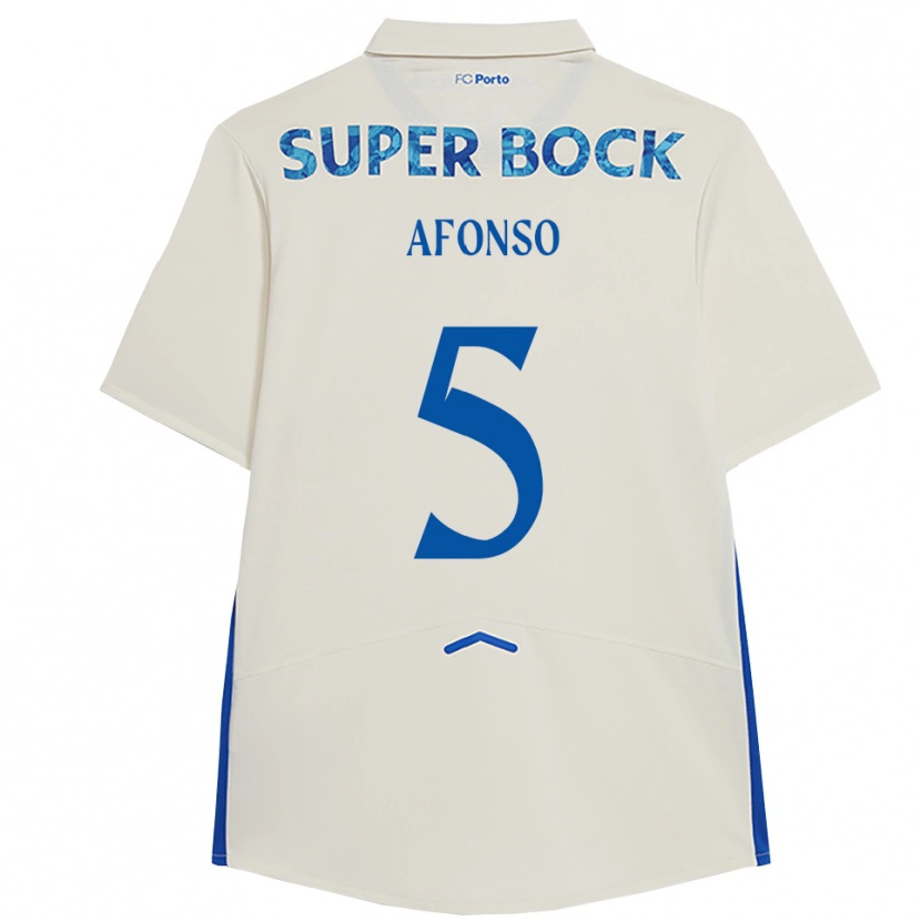 Danxen Kinder Zé Afonso #5 Weiß Blau Ausweichtrikot Trikot 2025/26 T-Shirt