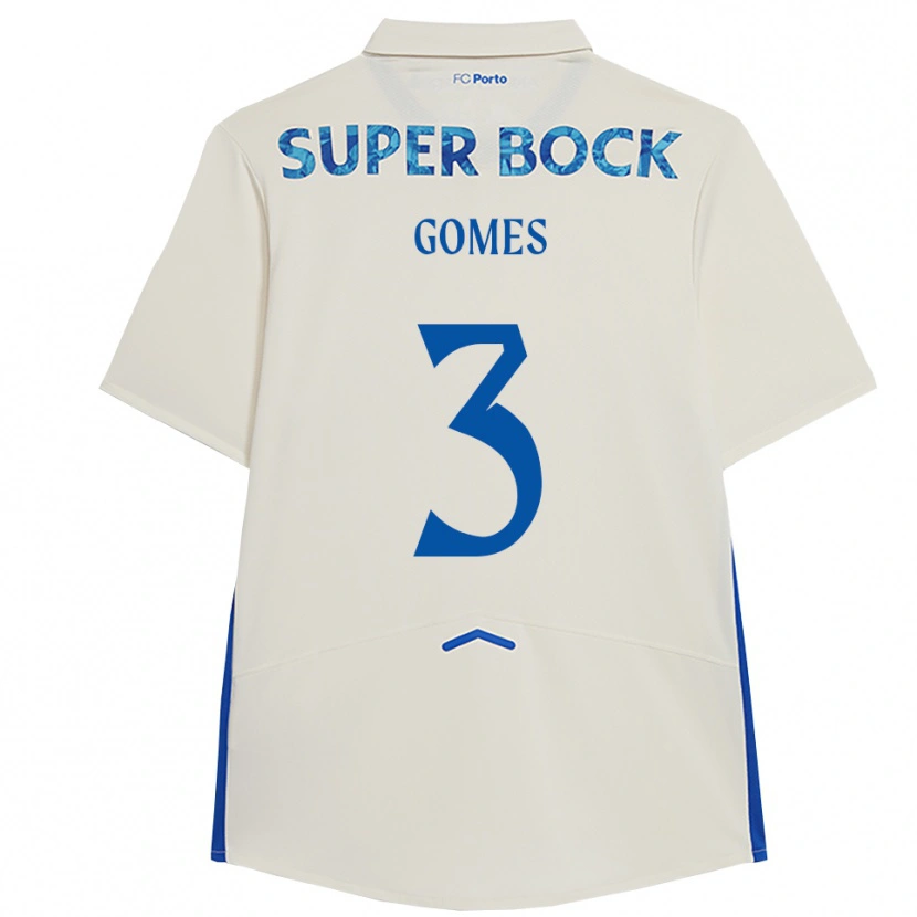 Danxen Kinder Salvador Gomes #3 Weiß Blau Ausweichtrikot Trikot 2025/26 T-Shirt