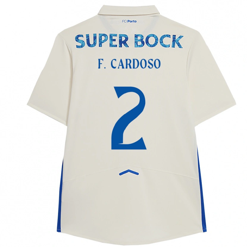 Danxen Kinder Fábio Cardoso #2 Weiß Blau Ausweichtrikot Trikot 2025/26 T-Shirt