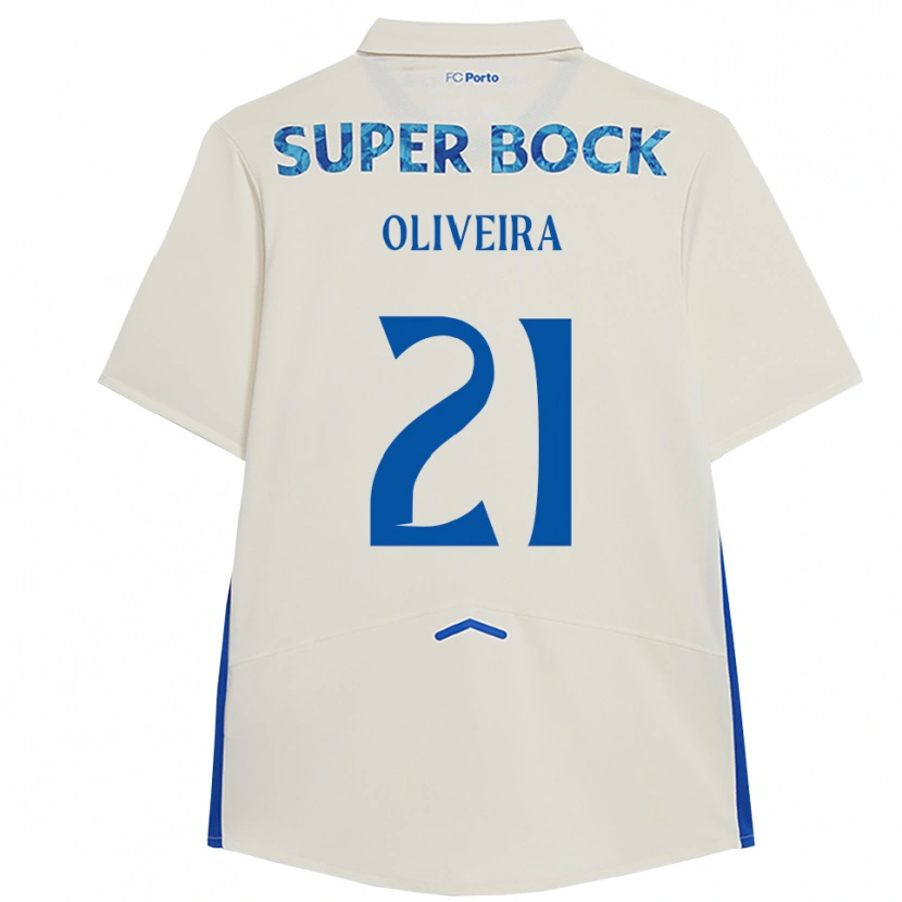 Danxen Kinder Gonçalo Oliveira #21 Weiß Blau Ausweichtrikot Trikot 2025/26 T-Shirt