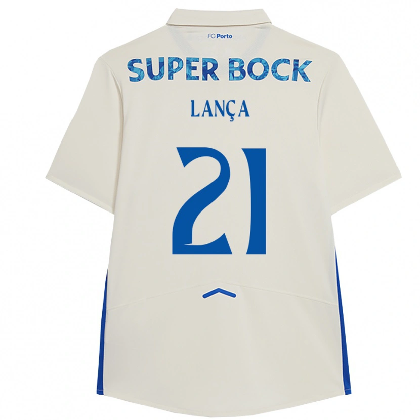 Danxen Kinder Gabriel Lança #21 Weiß Blau Ausweichtrikot Trikot 2025/26 T-Shirt