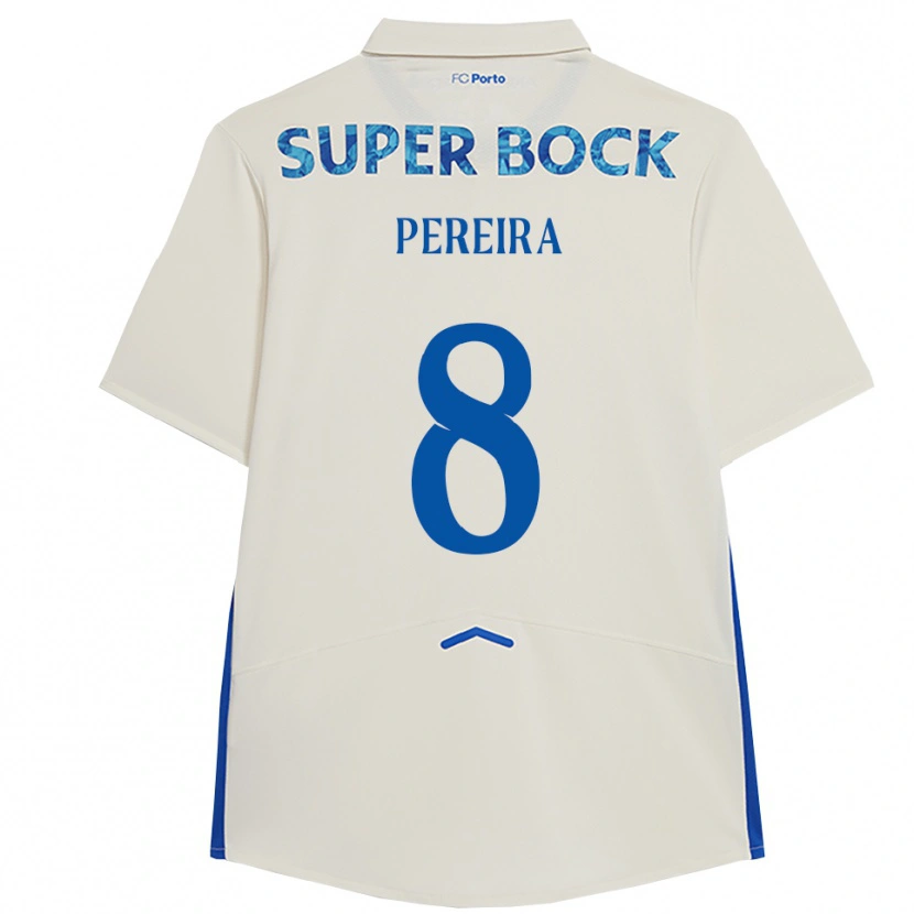 Danxen Kinder Catarina Pereira #8 Weiß Blau Ausweichtrikot Trikot 2025/26 T-Shirt