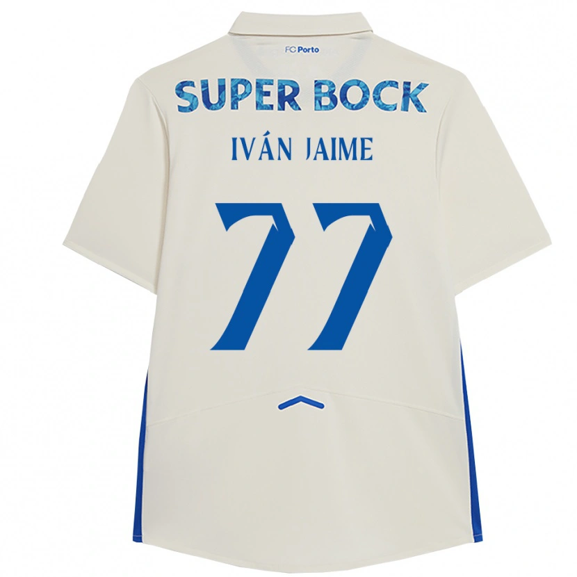 Danxen Kinder Iván Jaime #77 Weiß Blau Ausweichtrikot Trikot 2025/26 T-Shirt