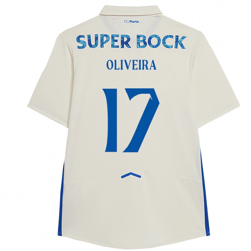 Danxen Kinder Inês Oliveira #17 Weiß Blau Ausweichtrikot Trikot 2025/26 T-Shirt