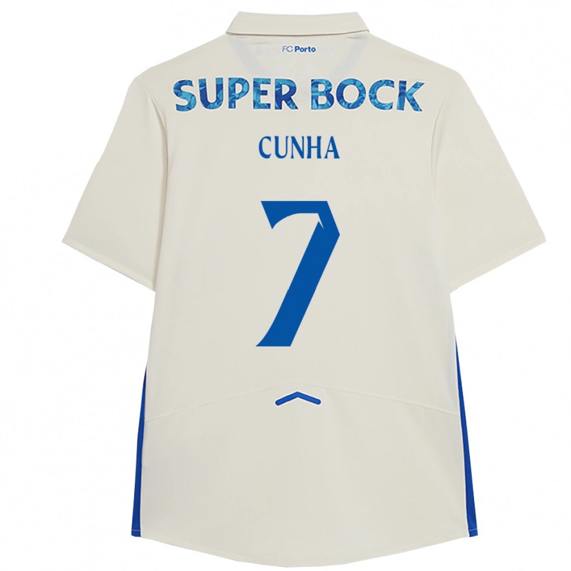 Danxen Kinder Duarte Cunha #7 Weiß Blau Ausweichtrikot Trikot 2025/26 T-Shirt