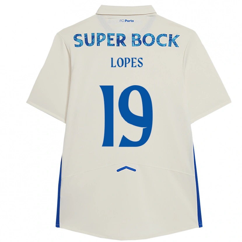 Danxen Kinder João Lopes #19 Weiß Blau Ausweichtrikot Trikot 2025/26 T-Shirt
