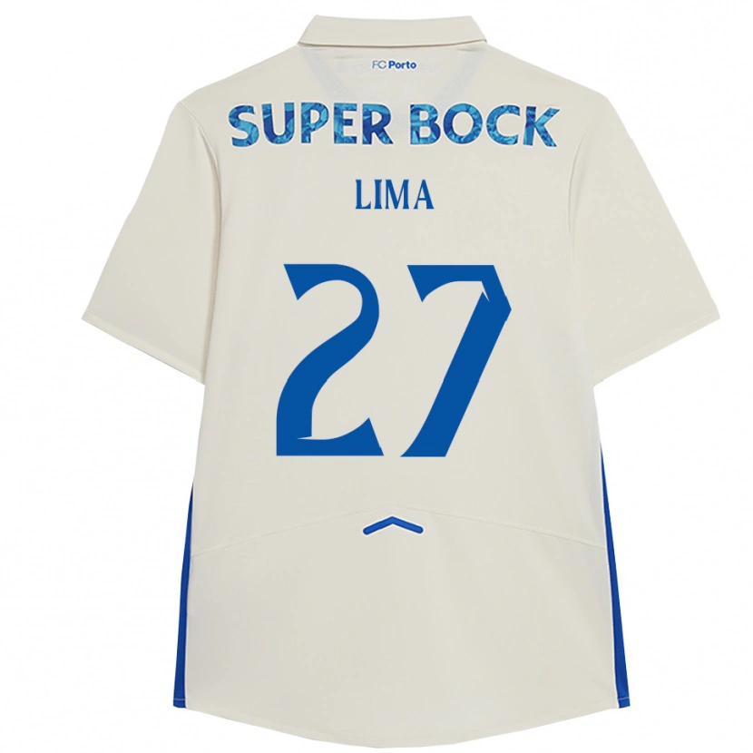 Danxen Kinder Cláudia Lima #27 Weiß Blau Ausweichtrikot Trikot 2025/26 T-Shirt