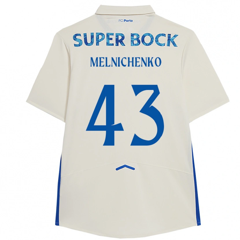 Danxen Kinder Trofim Melnichenko #43 Weiß Blau Ausweichtrikot Trikot 2025/26 T-Shirt