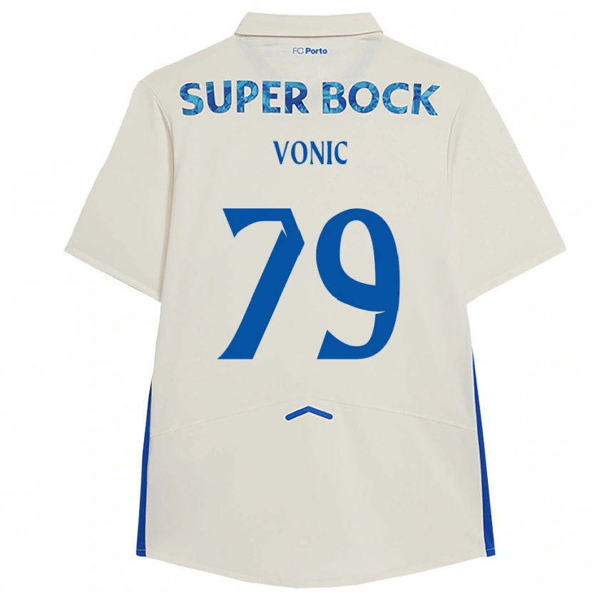 Danxen Kinder Leonardo Vonic #79 Weiß Blau Ausweichtrikot Trikot 2025/26 T-Shirt