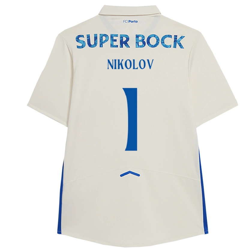 Danxen Kinder Antoni Nikolov #1 Weiß Blau Ausweichtrikot Trikot 2025/26 T-Shirt