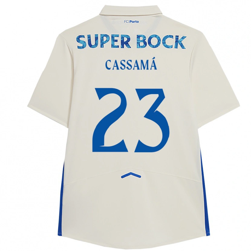 Danxen Kinder Abdu Cassamá #23 Weiß Blau Ausweichtrikot Trikot 2025/26 T-Shirt