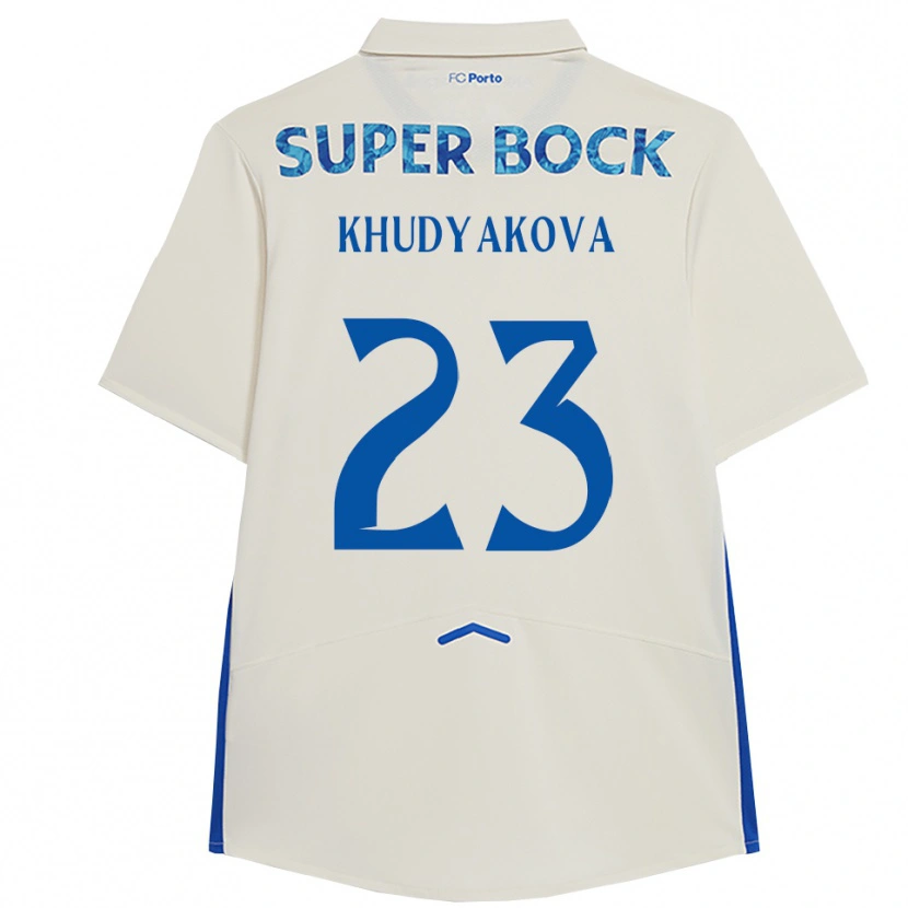 Danxen Kinder Verónica Khudyakova #23 Weiß Blau Ausweichtrikot Trikot 2025/26 T-Shirt