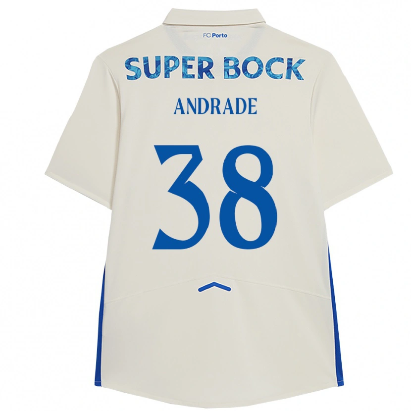 Danxen Kinder Fernando Andrade #38 Weiß Blau Ausweichtrikot Trikot 2025/26 T-Shirt