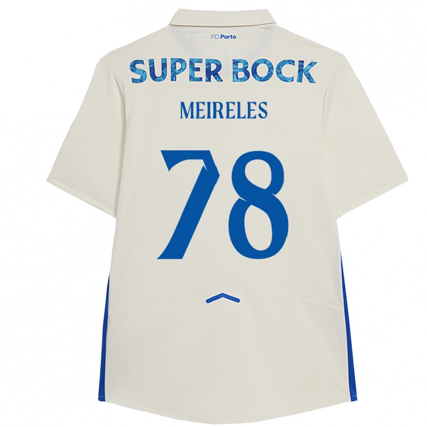 Danxen Kinder Jorge Meireles #78 Weiß Blau Ausweichtrikot Trikot 2025/26 T-Shirt