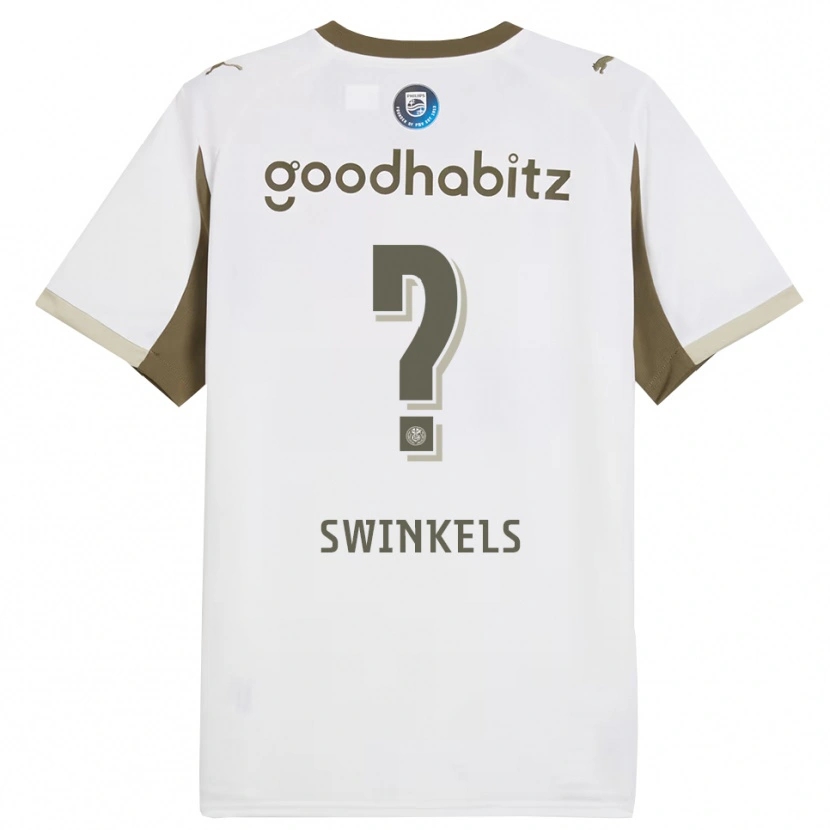 Danxen Kinder Michal Swinkels #0 Weiß Grau Ausweichtrikot Trikot 2025/26 T-Shirt
