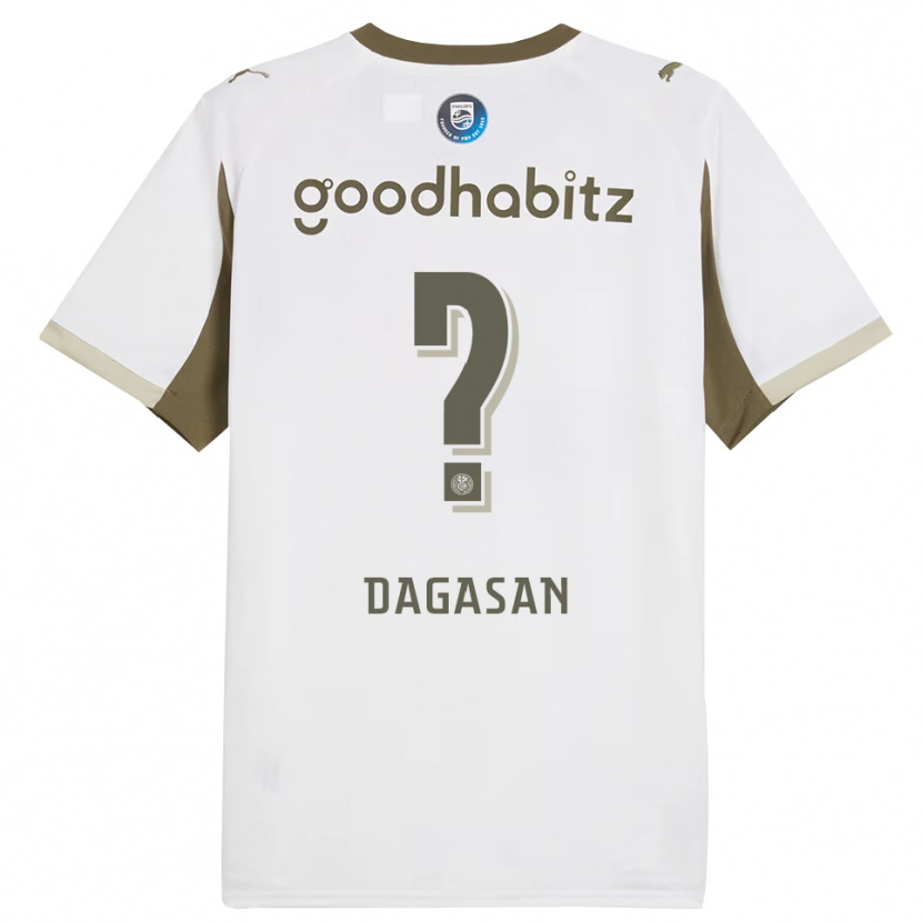 Danxen Kinder Muhlis Dagasan #0 Weiß Grau Ausweichtrikot Trikot 2025/26 T-Shirt