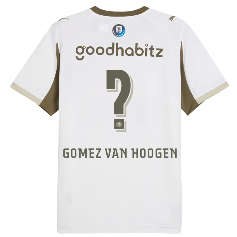 Danxen Kinder Samuel Gomez Van Hoogen #0 Weiß Grau Ausweichtrikot Trikot 2025/26 T-Shirt